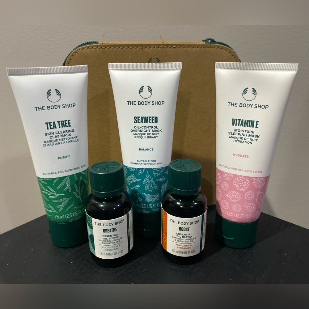 The Body Shop Mask Set and Essential Oil